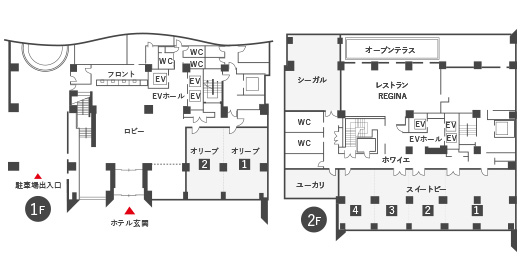 ハートンホテル東品川のホール・貸し会議室マップ