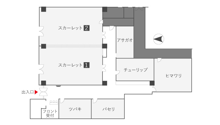 ハートンホール本町のホール・貸し会議室マップ