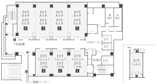 ハートンホテル北梅田のホール・貸し会議室マップ