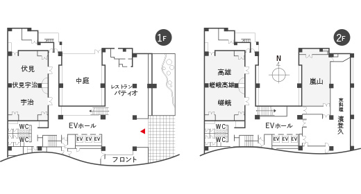 ハートンホテル京都のホール・貸し会議室マップ