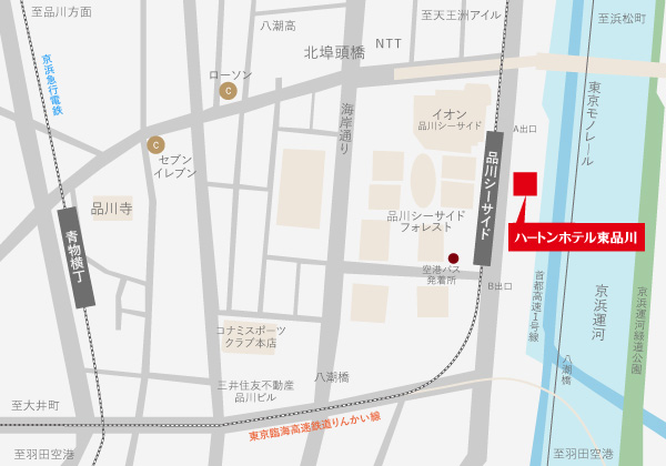 ハートンホテル東品川マップ